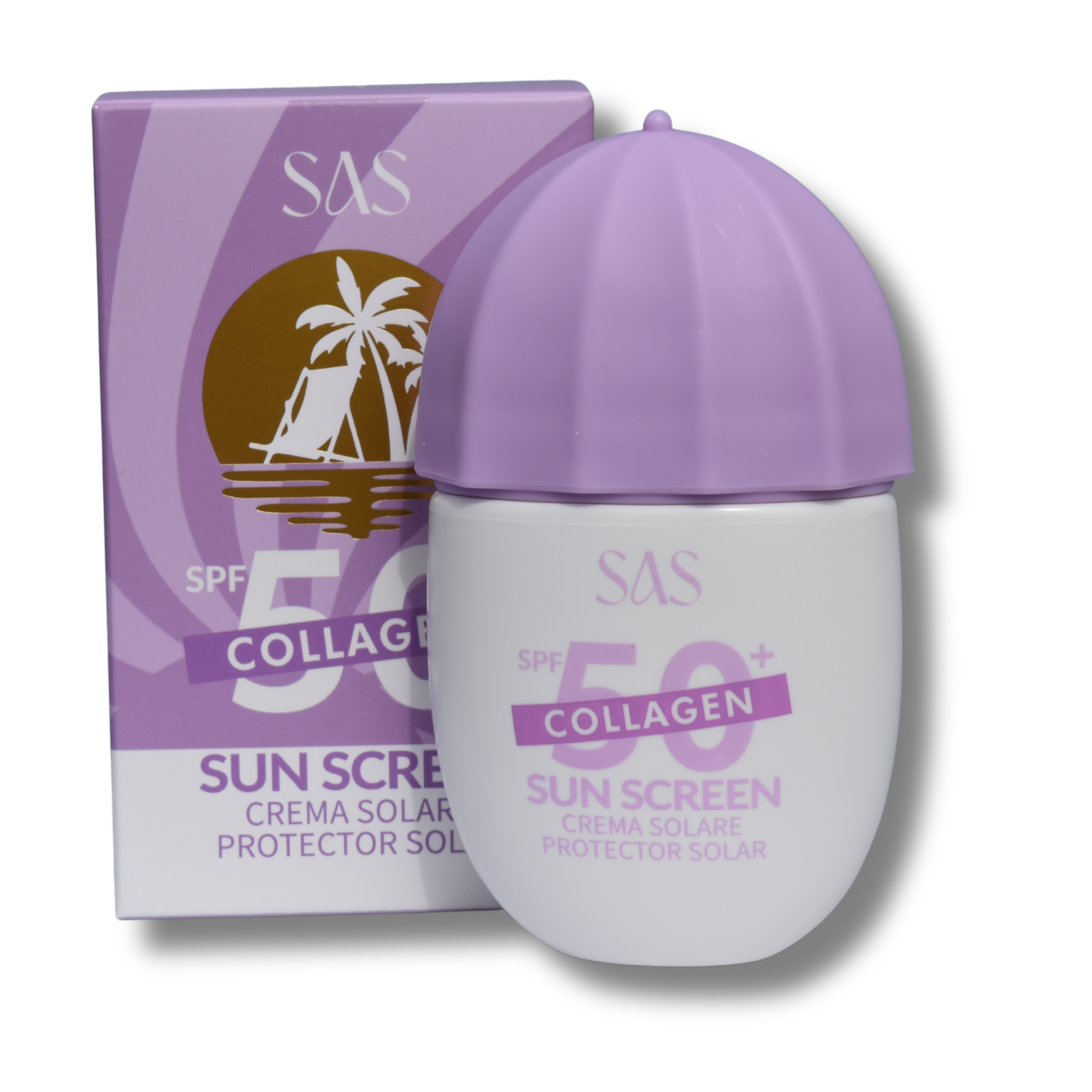 Protector Solar en Crema 50SPF+ Colageno SAS Cosmetics SAS COSMETICS Cosmeticos-skincare